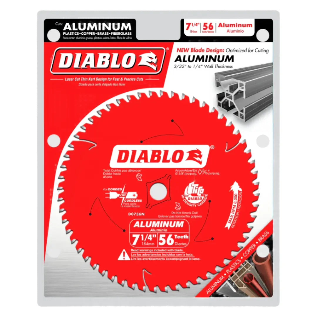 Diablo D0756NA  -  7 1/4" x 56T Aluminum