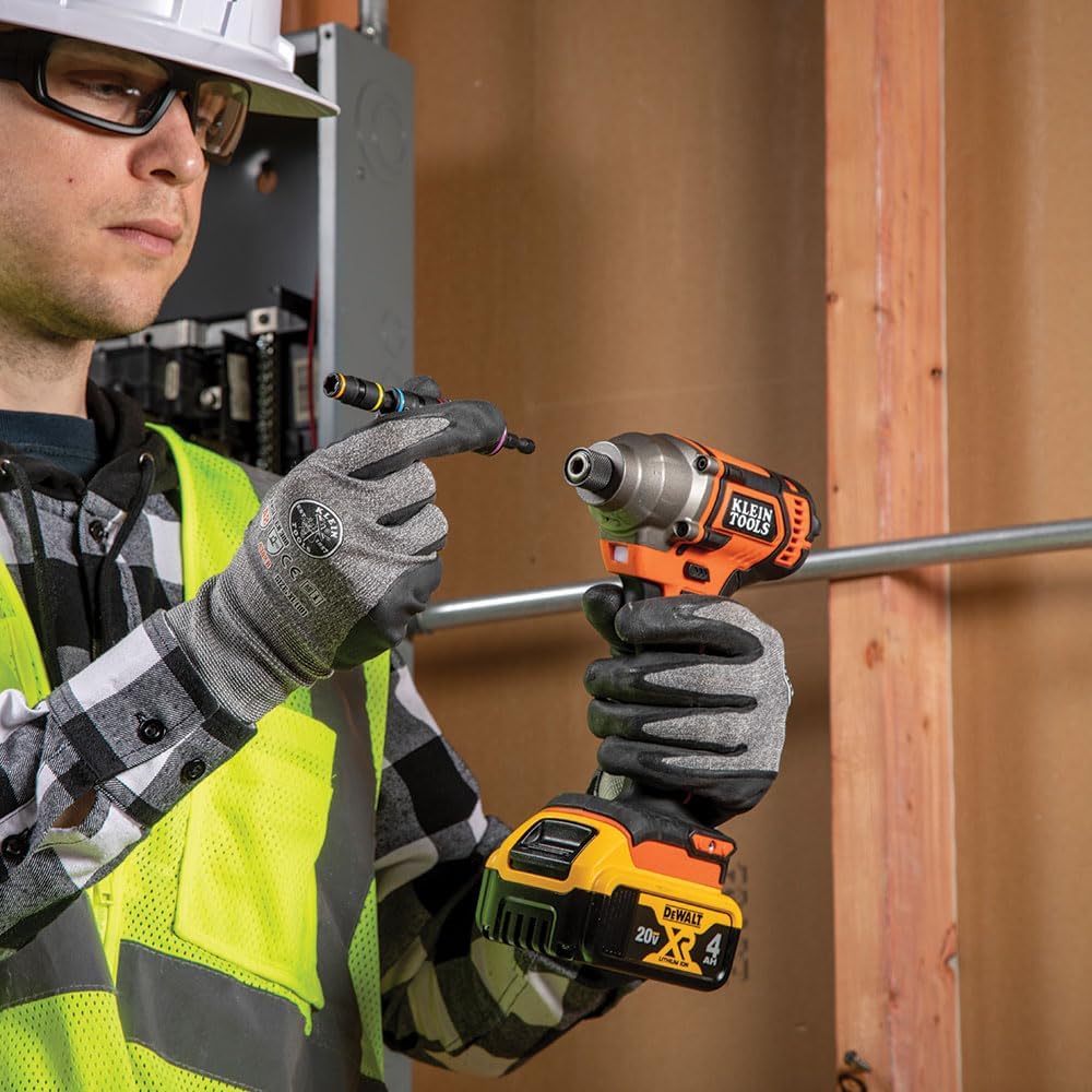 KLEIN KLE-32933M - 6-in-1 Metric Impact Socket Set, 3 Flip Sockets with 6 Metric Hex Sizes 7 mm to 14 mm