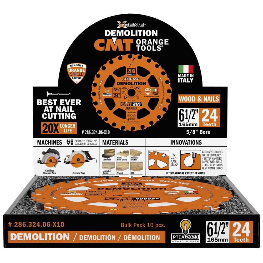 CMT 286.324.06-X10 -  6-1/2" Extreme Demolition Blade (10pk)