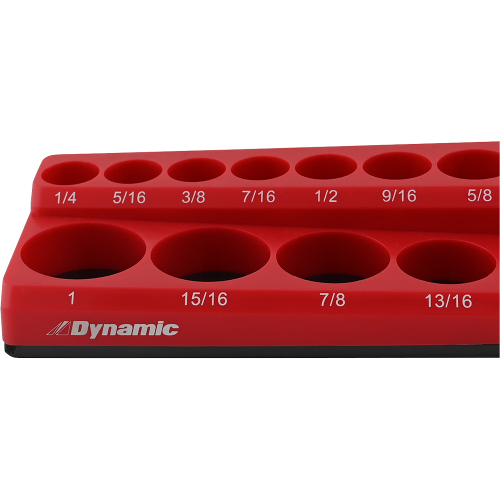 Dynamic Tools GT-D029002 -Dynamic Tools 3/8-in Drive Magnetic Organizer for 26 SAE Sockets - Wise Line Tools