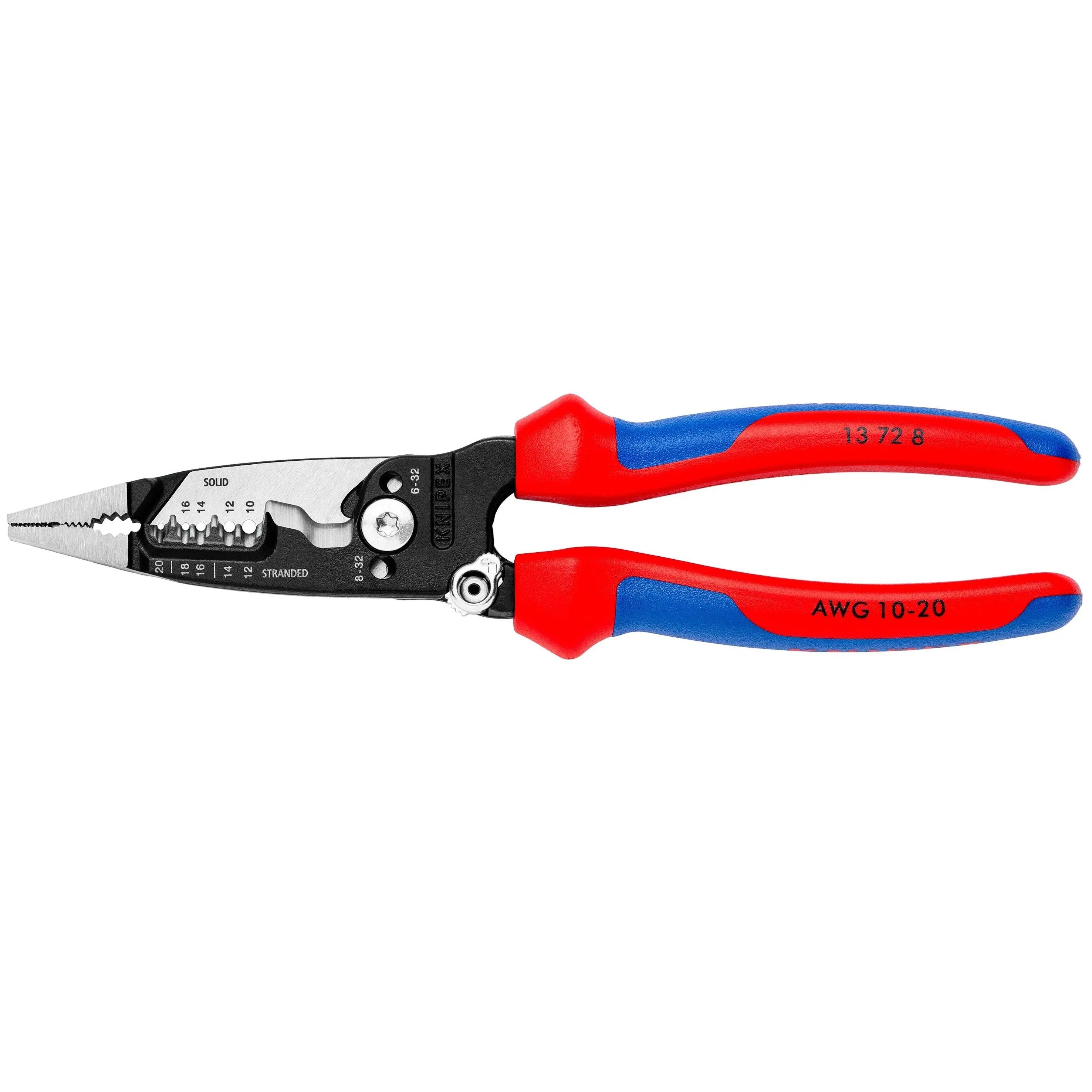 KNIPEX 13728SBA - 8" Forged Wire Stripper 20-10 AWG
