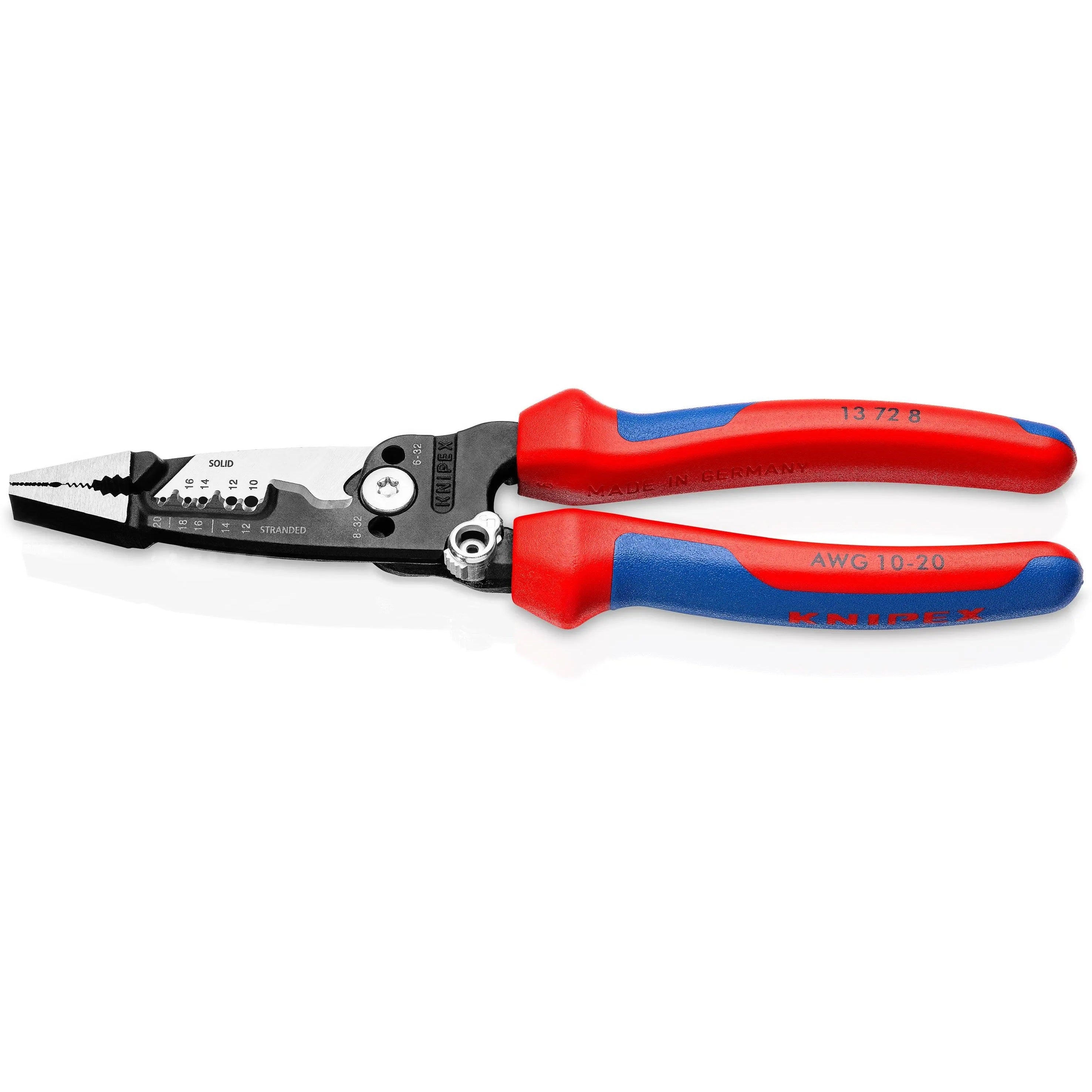 KNIPEX 13728SBA - 8" Forged Wire Stripper 20-10 AWG