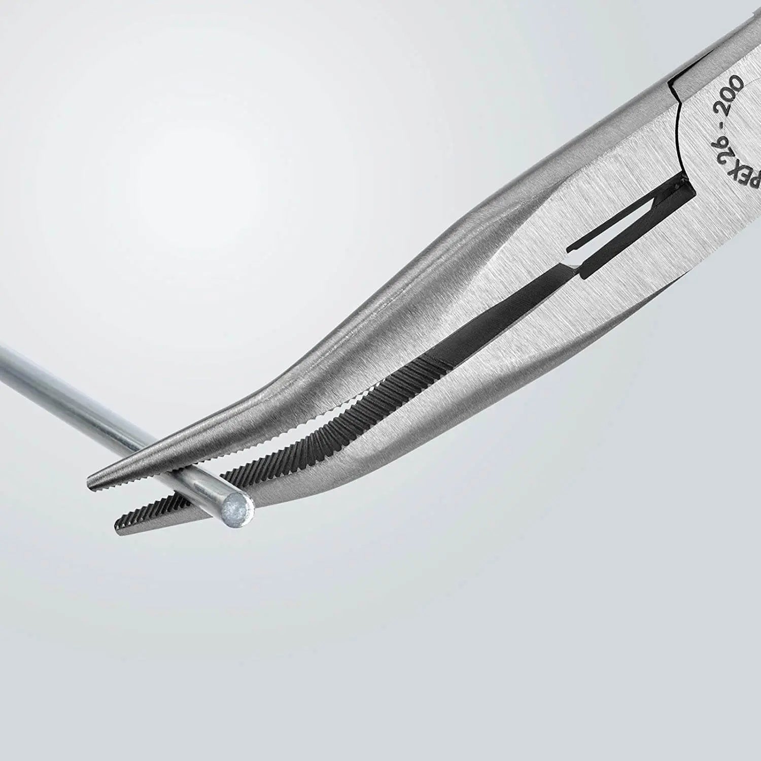 KNIPEX 2621200SBA - 8" Long Nose 40° Angled Pliers with Cutter