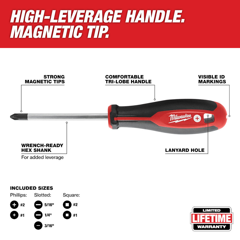 Milwaukee 48-22-2710 - 10pc Screwdriver Kit