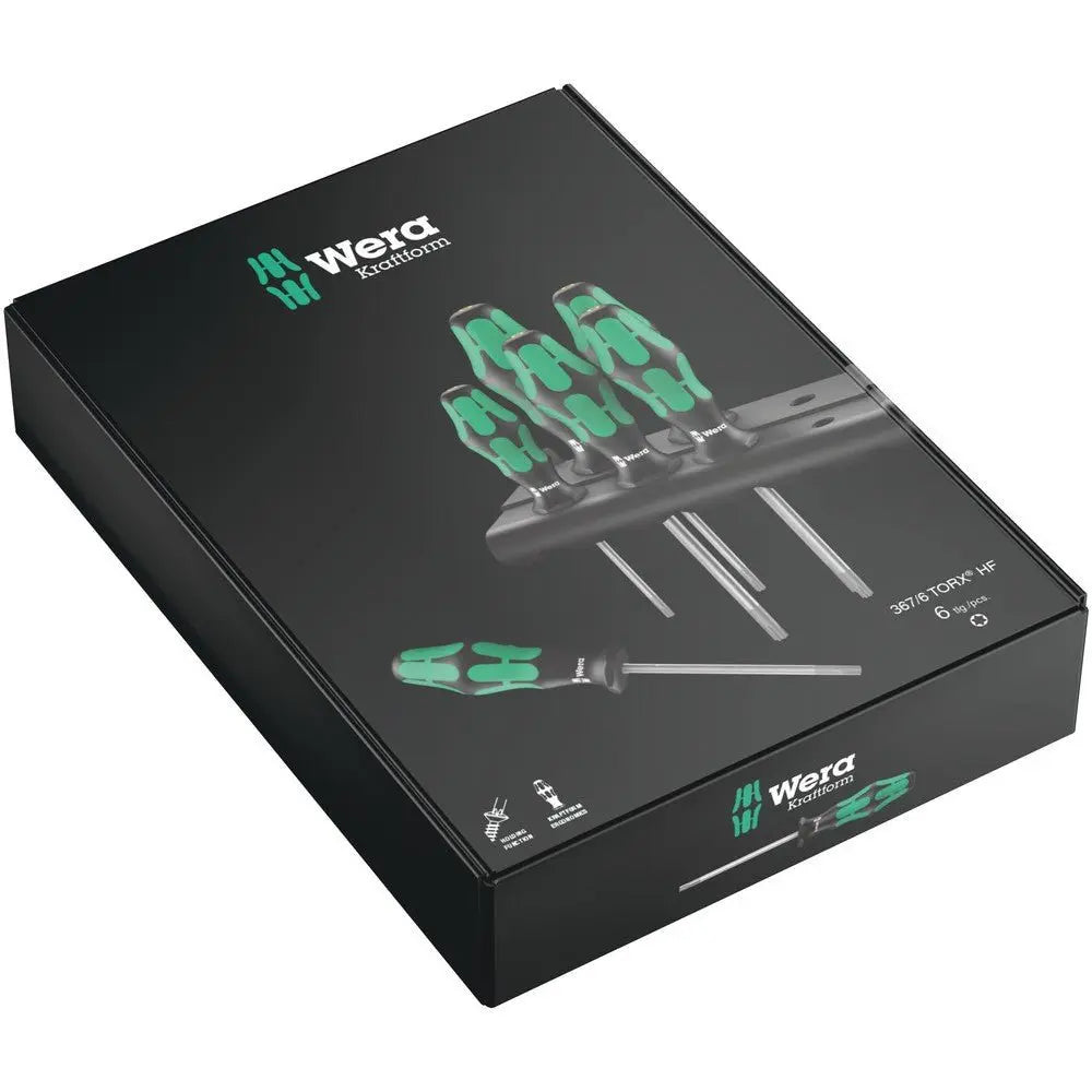 Wera 028059- 367/6 TORX® HF Kraftform Plus Screwdriver Set with Holding Function and Rack