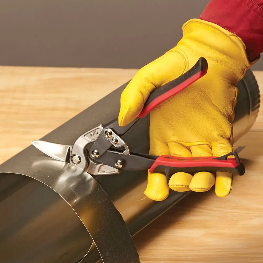 Malco AV6 - Aviation Snip - Red/Left Cut Offset