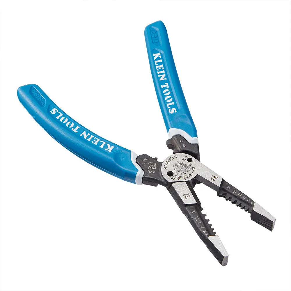 KLEIN KLE-K12065CR - Klein-Kurve® Heavy-Duty Wire Stripper / Cutter / Crimper Multi Tool, 8-20 AWG