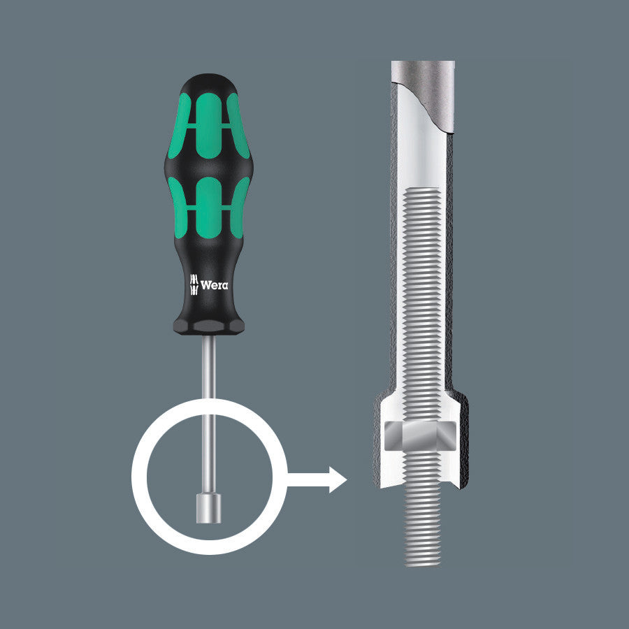 Wera 029505 3/8" x 80mm Kraftform Plus Hollow Shaft Nut Driver