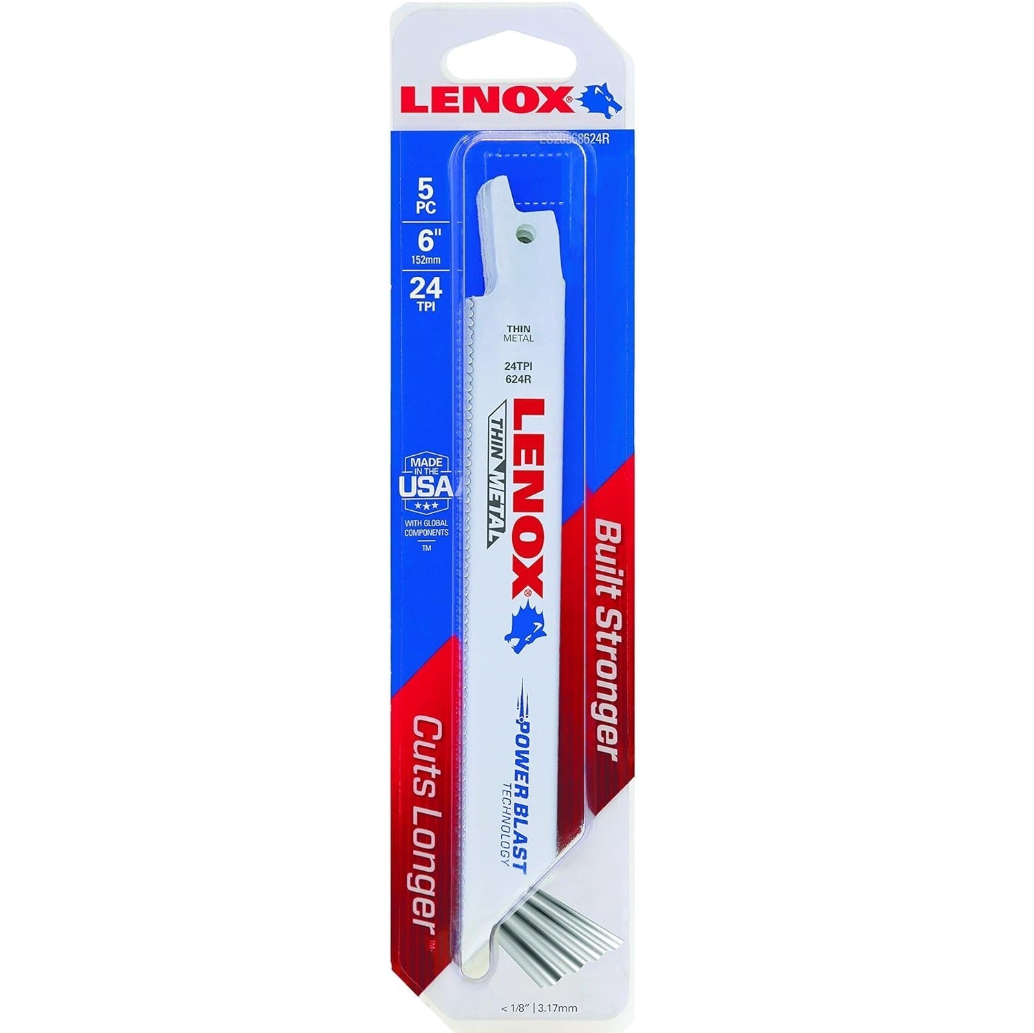 LENOX 20568624R - RECIPS 624R 6X3/4X035X24 5/PK