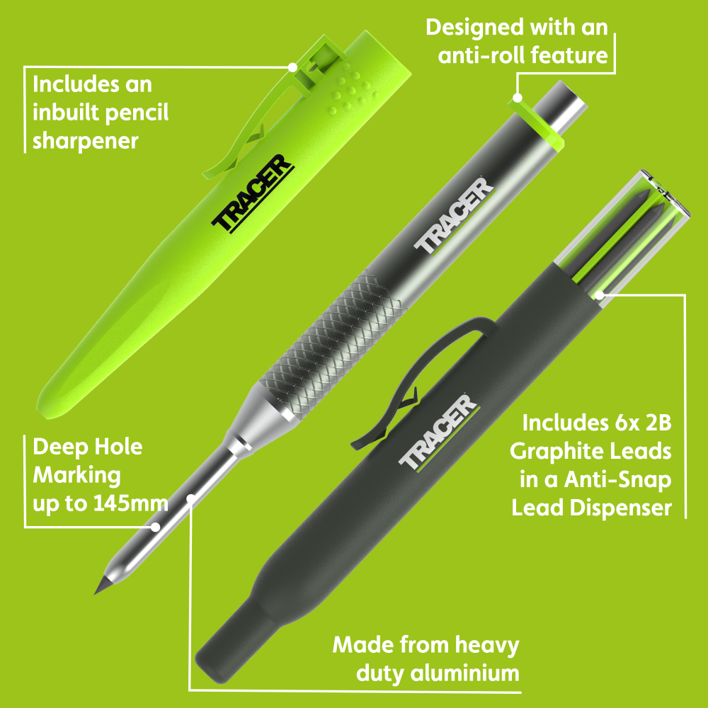Tracer AMK1-PRO - Pro Series Deep Hole Construction Pencil Kit with Holster
