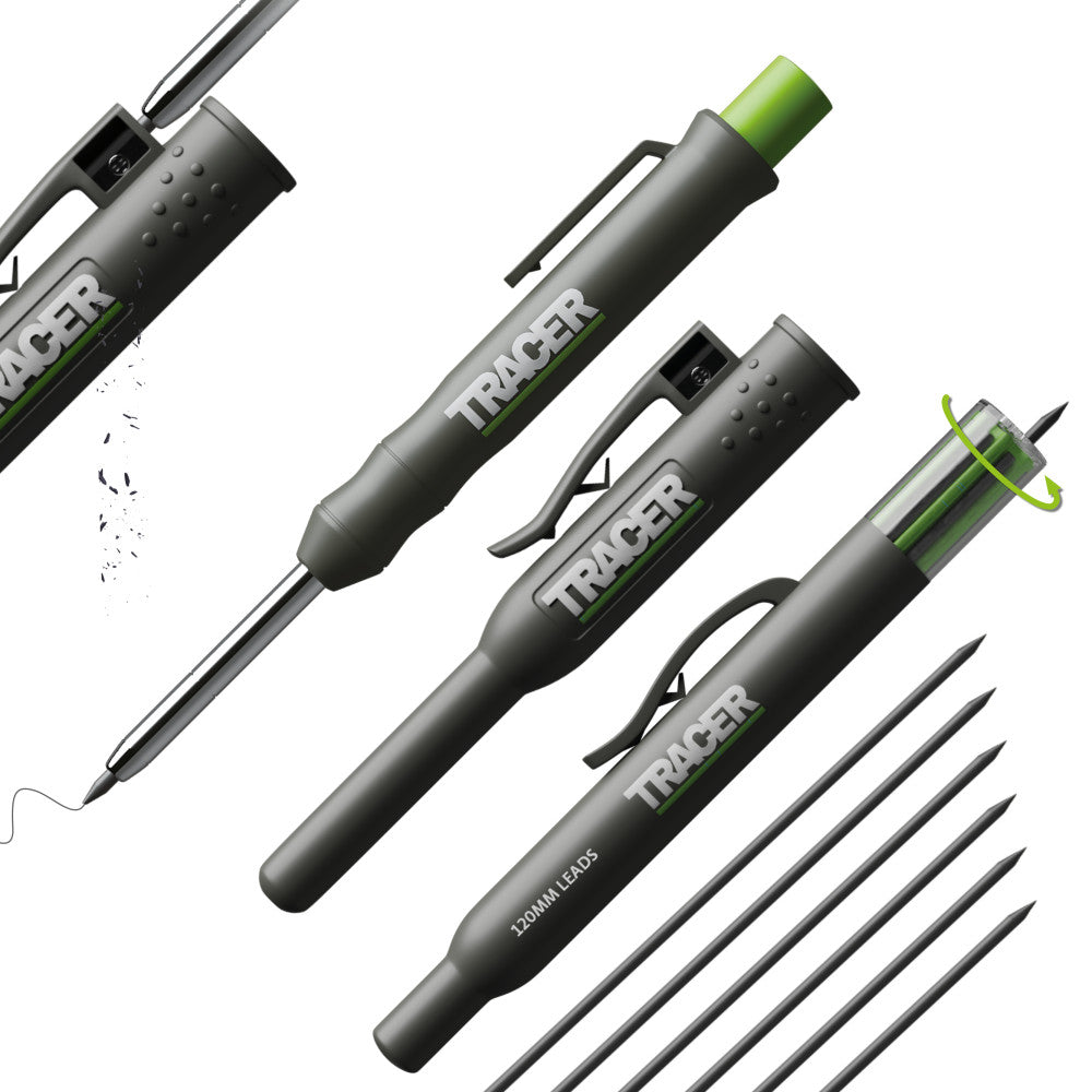 Tracer AMK1 - Deep Hole Construction Pencil w/ Replacement Lead set
