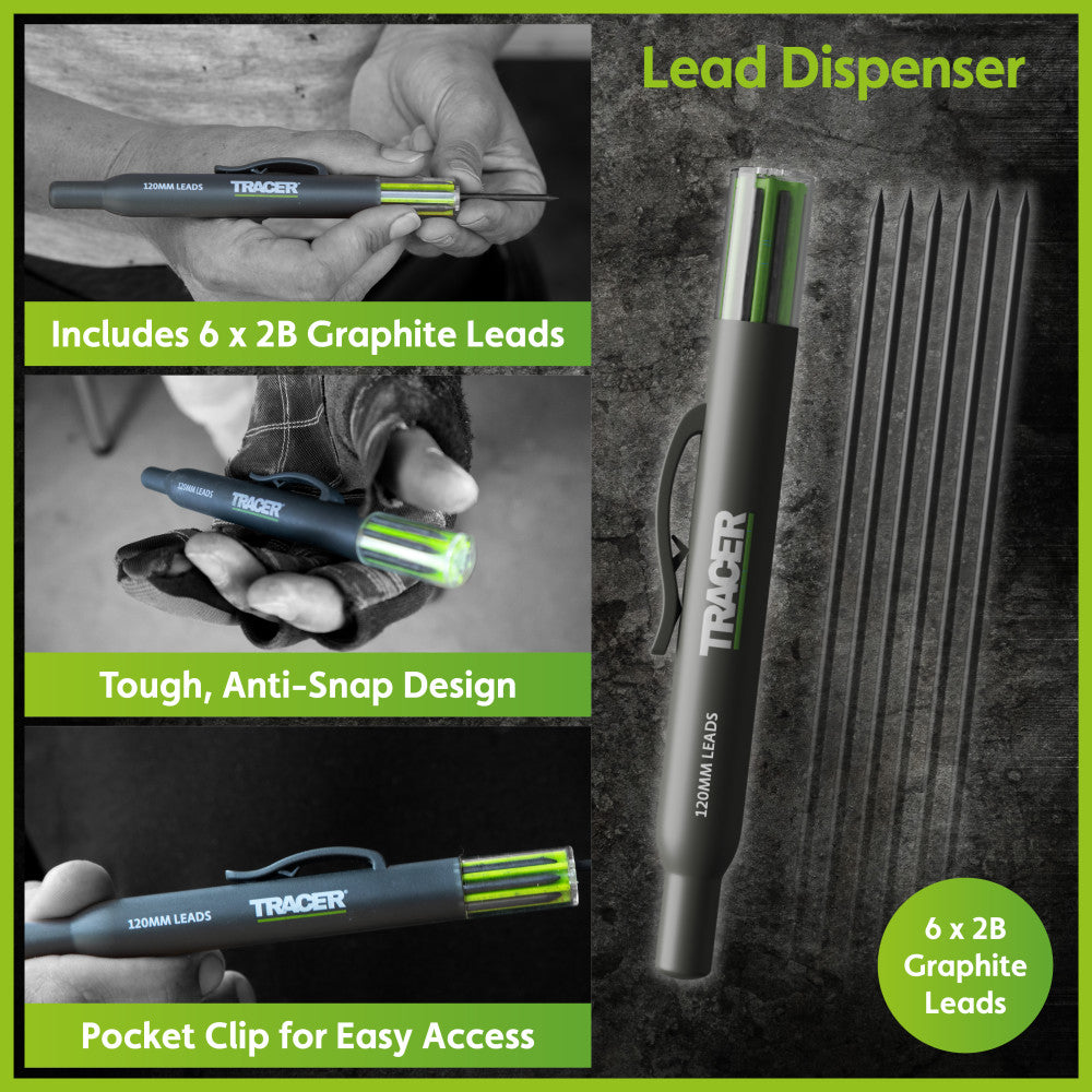 Tracer AMK1 - Deep Hole Construction Pencil w/ Replacement Lead set